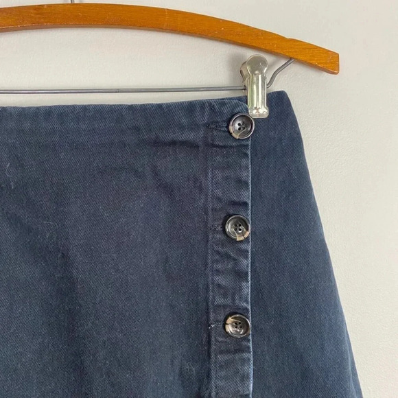 BDG Black Denim Wrap Skirt - Picture 2 of 8